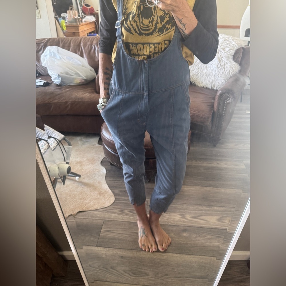 Handmade Casual Blue Denim Overalls one of a kind - Picture 13 of 15